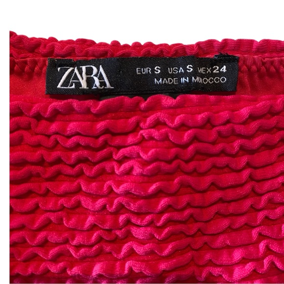 Zara Swimsuit Ribbed Bikini Bottom, Red, size S - Picture 3 of 5